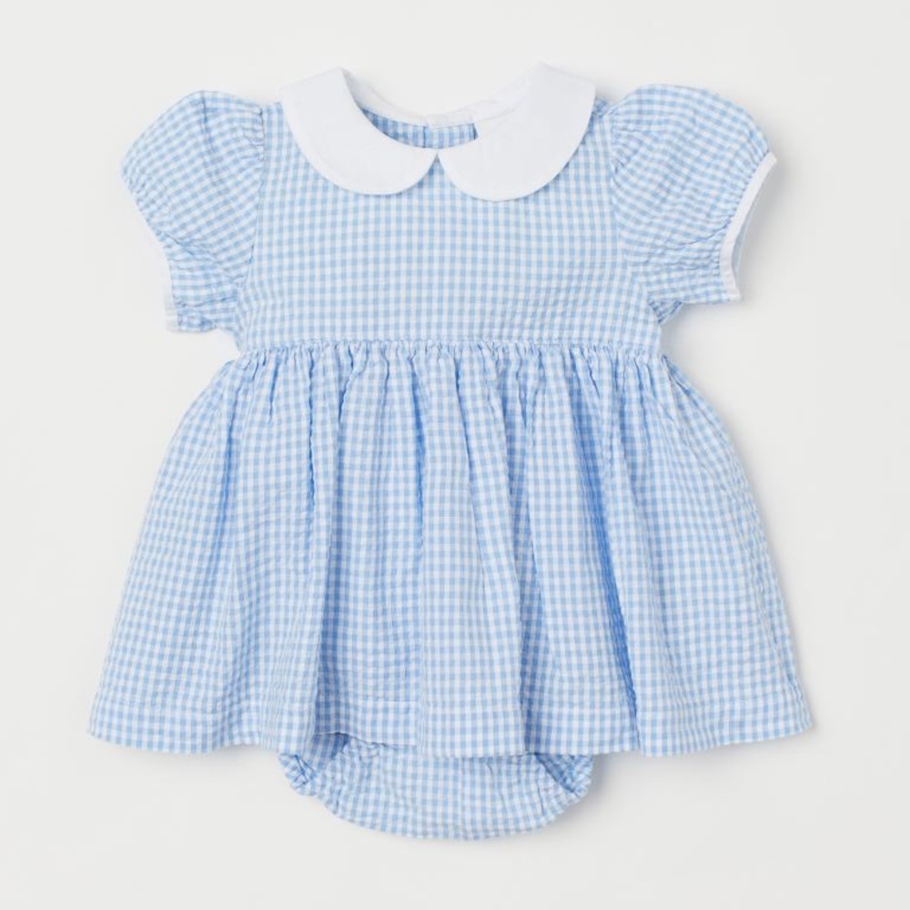 gingham dress with Peter Pan collar